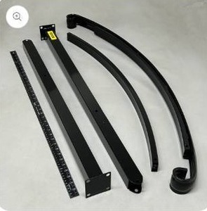 lot 15575 image: VEVOR Handrails for Outdoor Steps Black Wrought Iron Handrail 41.7 x 48
