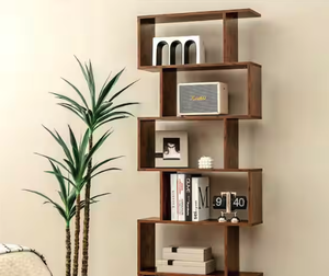 lot 15563 image: Brown Six Tier Book Shelf