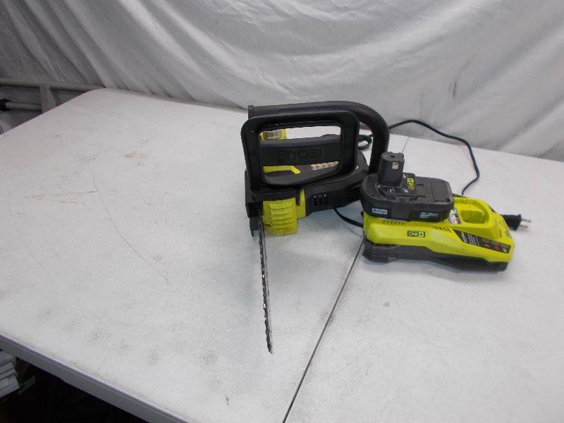 lot 4352 image: ryobi 18 plus one 10 chain saw