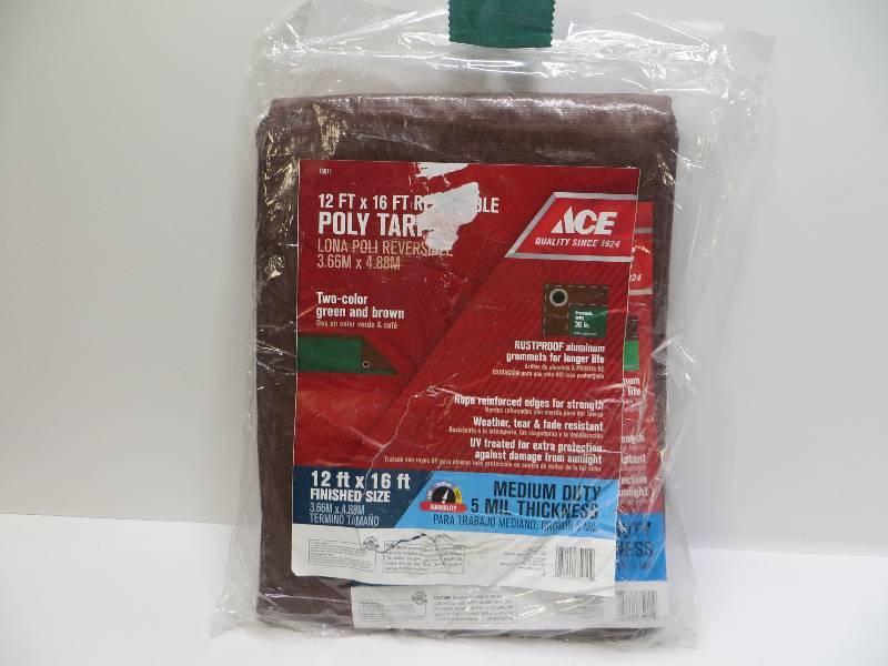 lot 1050 image: 12ftx16ft reverserable poly tarp