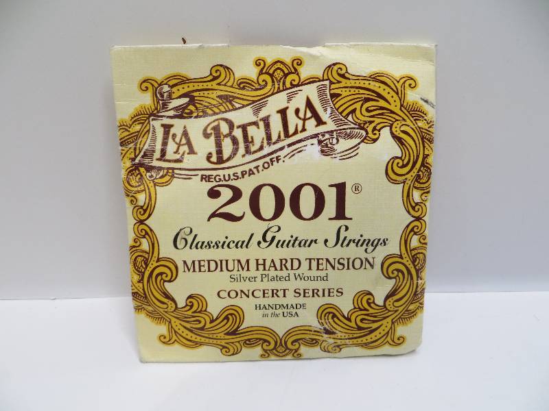 lot 1124 image: LaBella 2001 classic guitar strings medium hard tension silver plated wound