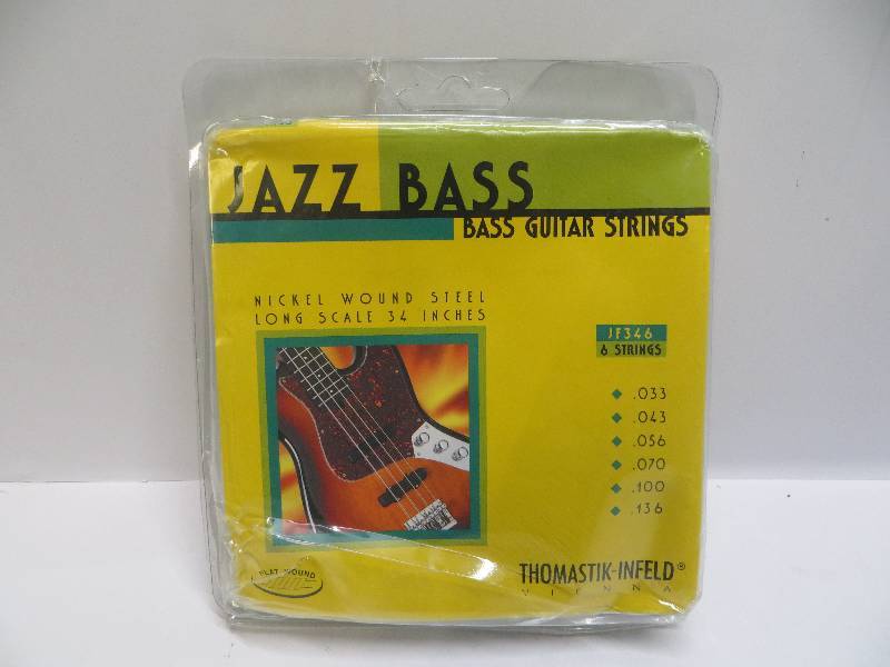 lot 1129 image: Jazz Bass, bass guitar strings nickel wound steel long scale 34, JF346