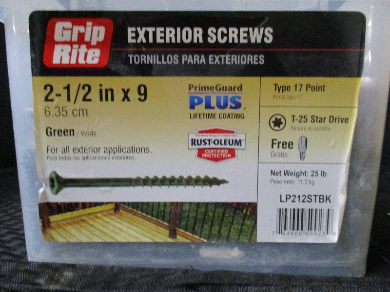 lot 222 image: Grip Rite Exterior Screws