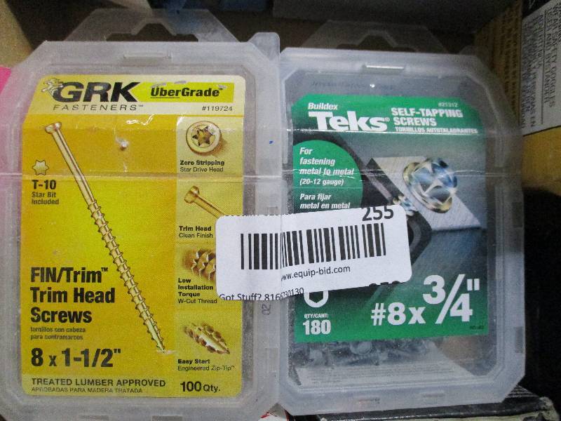 lot 255 image: Pair of Drywall Screws