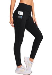 lot 1605 image: G Gradual Womens Fleece Lined Winter Leggings with Pockets Water Resistant High Waisted Thermal Warm Pants Running Hiking(Black,L)