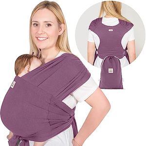 lot 1629 image: KeaBabies Baby Wraps Carrier, D-Lite Baby Wrap - Easy-Wearing, Adjustable Baby Sling Carrier, Baby Carrier Newborn to Toddler, Infant Baby Carrier Wrap Holder, Ring Sling Baby Carrier (Dark Mauve)