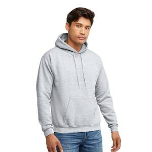 lot 1638 image: Hanes Mens Pullover EcoSmart Hooded Sweatshirt, ash, Medium