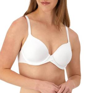 lot 1640 image: Maidenform One Fab Fit Underwire Bra, Push-Up T-Shirt Bra, Modern Demi Bra, Lightly Padded Bra with Convertible Straps, White, 34A