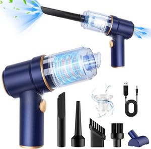 lot 1665 image: KMM Handheld Car Vacuum Cleaner, 9000Pa Vacuum Cleaner and Air Duster, 120W High Power Wet and Dry Handheld Car Vacuum Cleaner with LED Light and Multi-Nozzles for Car, Home, Office, Pet