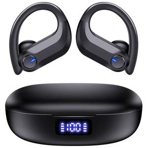 lot 1694 image: Bluetooth Headphones Wireless Earbuds 120Hrs Playtime Ear Buds IPX7 Waterproof Sports Earphones 2600mAh Wireless Charging Case Headset with Over-Ear Earhooks LED Power Display Mics for Workout CAP0X0