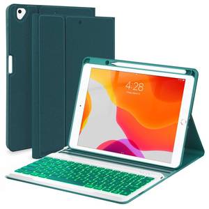 lot 1695 image: BLUTLOTUS Keyboard Case for iPad 9th8th7th Generation, Keyboard Case for iPad 10.210.5 2017 with Pencil Holder-7 Backlit-Detachable Wireless BT Keyboard for iPad 7thiPad Air 3iPad Pro 10.5(Teal)