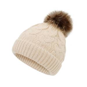 lot 1728 image: Baby Girl Hats Infant Toddler Baby Beanie Winter Hat Pom Pom Warm Boys Beanies Kids Cap for Babies Beige One Size