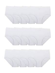 lot 1767 image: Fruit of the Loom womens Tag Free Cotton Panties Briefs, Brief - 12 Pack White, 5 US