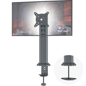 lot 1795 image: HEMUDU Single Desk Monitor Arm Mount Stand Fit for 13 inch to 34 inch Flat Curved Computer Screen with Swivel, Height Adjustable, Rotation,Holds up to 77lbs, Black