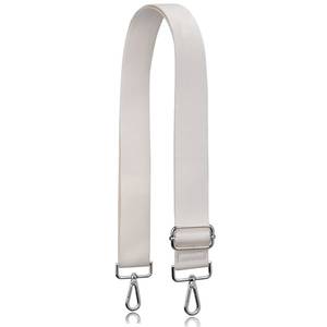 lot 1800 image: Allzedream Thick Purse Strap Wide Adjustable Replacement Crossbody Bag Handbag (White-Silvery Hardware)