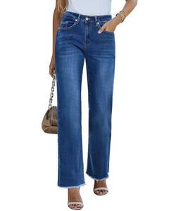 lot 1809 image: GRAPENT Womens High Waisted Stretchy Denim Pants, Classic Blue, X-Large