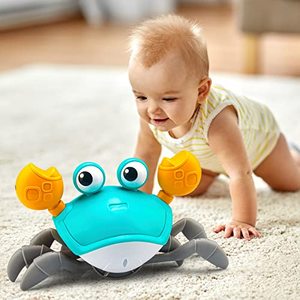 lot 1814 image: Aprilwolf Escaping Crawling Baby Crab Toy, New Edition with Music Control, Tummy Time Toys, Interactive Walking Dancing Toy, Fun Birthday Gifts Entertain Boy Girl Pet Dog