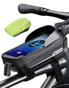 lot 1844 image: whale fall Newest Hard Casing Bike Bag, Bike Accessories, Never DeformWaterproof, Bike Phone Holder Bike Phone Mount with 0.25mm Sensitive TPU Touch-Screen, with Rain Cover for Phones under 6.9