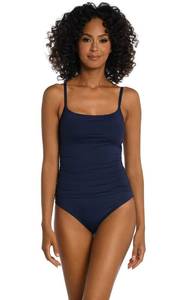 lot 1851 image: La Blanca Womens Island Goddess Rouched Body Lingerie Mio One Piece Swimsuit, Indigo, 6, Indigo, 6 US