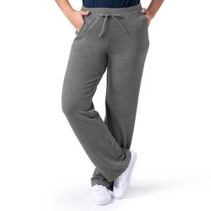 lot 1860 image: Wrights Womens French Terry Sweatpants, Smoke Heather, 2X