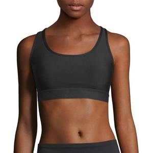 lot 1879 image: Hanes Sport Womens Compression Racerback Sports Bra,Black,Small
