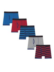 lot 1884 image: Hanes Boys Comfort Flex Fit Sport Ringer Boxer Briefs, Assorted 5-Pack, X-Large
