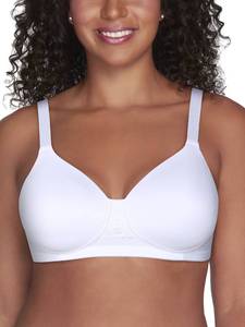lot 1885 image: Vanity Fair Womens Full Figure Beauty Back Smoothing Bra, 4-way Stretch Fabric, Lightly Lined Cups Up To H Bra, Wirefree - White, 44C US