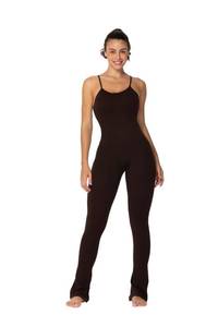 lot 1890 image: Sunzel Flare Jumpsuits for Women, Seamless Tummy Control One Piece Yoga Workout Unitard Bodysuits with Built in Bra 32 Inseam Black Small