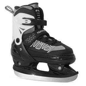 lot 1893 image: MammyGol Kids Ice Skates for Girls Boys Adjustable Ice Skates with Hockey Style Blade Outdoor Indoor Black Large