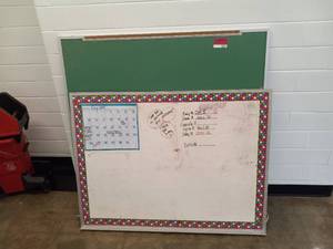 lot 5351 image: Wall mount Chalk Board And White Board