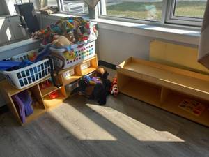 lot 5365 image: (2) Childrens Storage Benches And Large Group Of Stuffed Animals