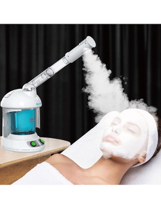lot 19308 image: Facial Steamer - DENFANY Nano Ionic Face Steamer with Extendable 360° Rotating Arm - Portable Facial Steamer for Personal Care at Home or Salon (Blue)