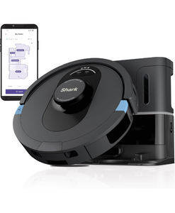 lot 19312 image: Shark AV2501S AI Ultra Robot Vacuum, with Matrix Clean, Home Mapping, 30-Day Capacity HEPA Bagless Self Empty Base, Perfect for Pet Hair, Wifi, Dark Grey