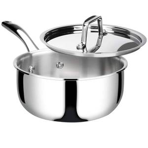 lot 19606 image: Duxtop Whole-Clad Tri-Ply Stainless Steel Saucepan with Lid, 3 Quart, Kitchen Induction Cookware