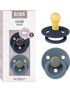 lot 19622 image: BIBS Pacifiers  Natural Rubber Baby Pacifier  Set of 2 BPA-Free Soothers  Made in Denmark  Deep SpacePetrol  Size 0-6 Months
