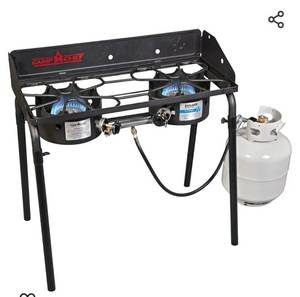 lot 19092 image: Camp Chef EX60LW Explorer 2 Burner Outdoor Camping Modular Cooking Stove