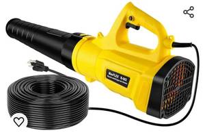 lot 19093 image: Leaf Blower, 3000W High Power Turbine Handheld Electric Leaf Blower, with 82 feet Extra Long Power Cord, 6-Gear Wind Speed Regulation, for Lawn Care, Yard, Garage, Patio, Blowing Leaves and Snow