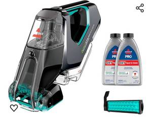 lot 19104 image: BISSELL Pet Stain Eraser PowerBrush, 20-min runtime, DirtLifter PowerBrush, Stationary Pet Tool, Oxy Spot & Stain Formula Included, 2837, Large