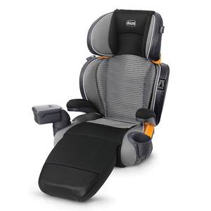 lot 19107 image: Chicco KidFit Zip Air Plus 2-in-1 Belt Positioning Booster Car Seat - Q Collection (BlackGrey) - Retail $159.99
