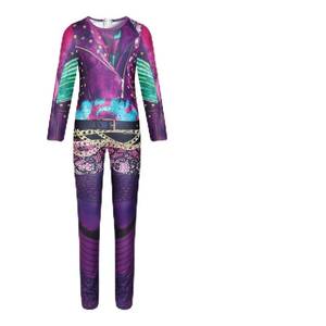 lot 19586 image: SCPFoundation Girls Mal and Evie Costume Jumpsuits with Wig for 5-12 Years Kids Party