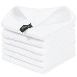 lot 19670 image: Homaxy 100% Cotton Waffle Weave Kitchen Dish Cloths, Ultra Soft Absorbent Quick Drying Dish Towels, 12x12 Inches, White