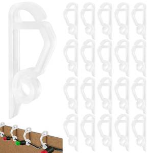 lot 19679 image: Christmas Light Clips All-Purpose Holiday Light Clips Mini Plastic Christmas Clips Gutter Hooks Outdoor Light Clips Gutter Clips for Christmas Lights (White)&nbsp