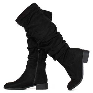 lot 20061 image: RF ROOM OF FASHION Womens Cowboy Inspired Mid Heel Knee High Boots (Regular Calf) Taupe SU Size.6.5 - TAUPE