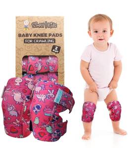 lot 20110 image: Simply Kids Toddler Knee Pads for Crawling Walking (2 Pairs) - Baby Knee Protector for Toddler, Infant, Girl, Boy, Crawler - Rodilleras para Bebe