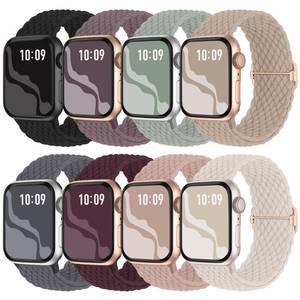 lot 20115 image: Braided Solo Loop Band Compatible with Apple Watch Band 38mm 40mm 41mm 42mm 44mm 45mm 49mm Women Men, Stretchy Elastic Replacement Strap for iWatch Series 9 SE 8 7 6 5 4 3 2 1 Ultra Ultra 2