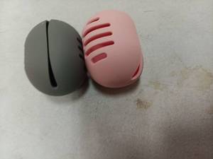 lot 20119 image: Fauxomor 2 Pcs Makeup Sponge Holder,Double-Sided Breathable Silicone Beauty Blender Holder for Travel or Daily,Shatterproof Make-up Travel Case Quick Drying Easy to Carry,GreyPink