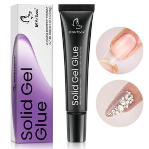 lot 20132 image: BTArtbox Solid Nail Gel - 20g Nail Gel for Press On Nails, Upgrade 3 in 1 Nail Gel for Fake Nails, Super Strong Cured Needed Acrylic Nail Gel for Long Lasting Manicure Pedicure