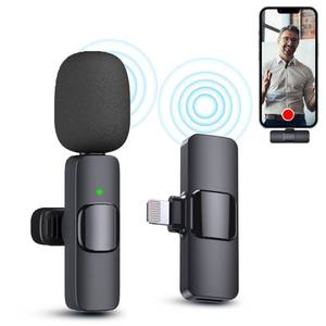 lot 20139 image: PQRQP Wireless Mini Microphone, Omnidirectional Lavalier Microphone for iPhone iPad, Professional Microphone for Video Recording, YouTube, Vlog, TikTok