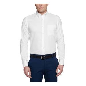 lot 20148 image: Tommy Hilfiger Mens Non Iron Solid Button Down Collar, White, 17 Neck 34-35 Sleeve
