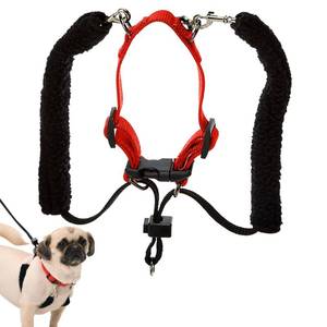 lot 19151 image: Sporn Original Training Halter, No Pull Harness Medium Size Dog with Red Padded Sherpa Sleeves, Breathable No Pull Dog Harness Medium Sized Dog, Provides to All Medium Sized Breeds